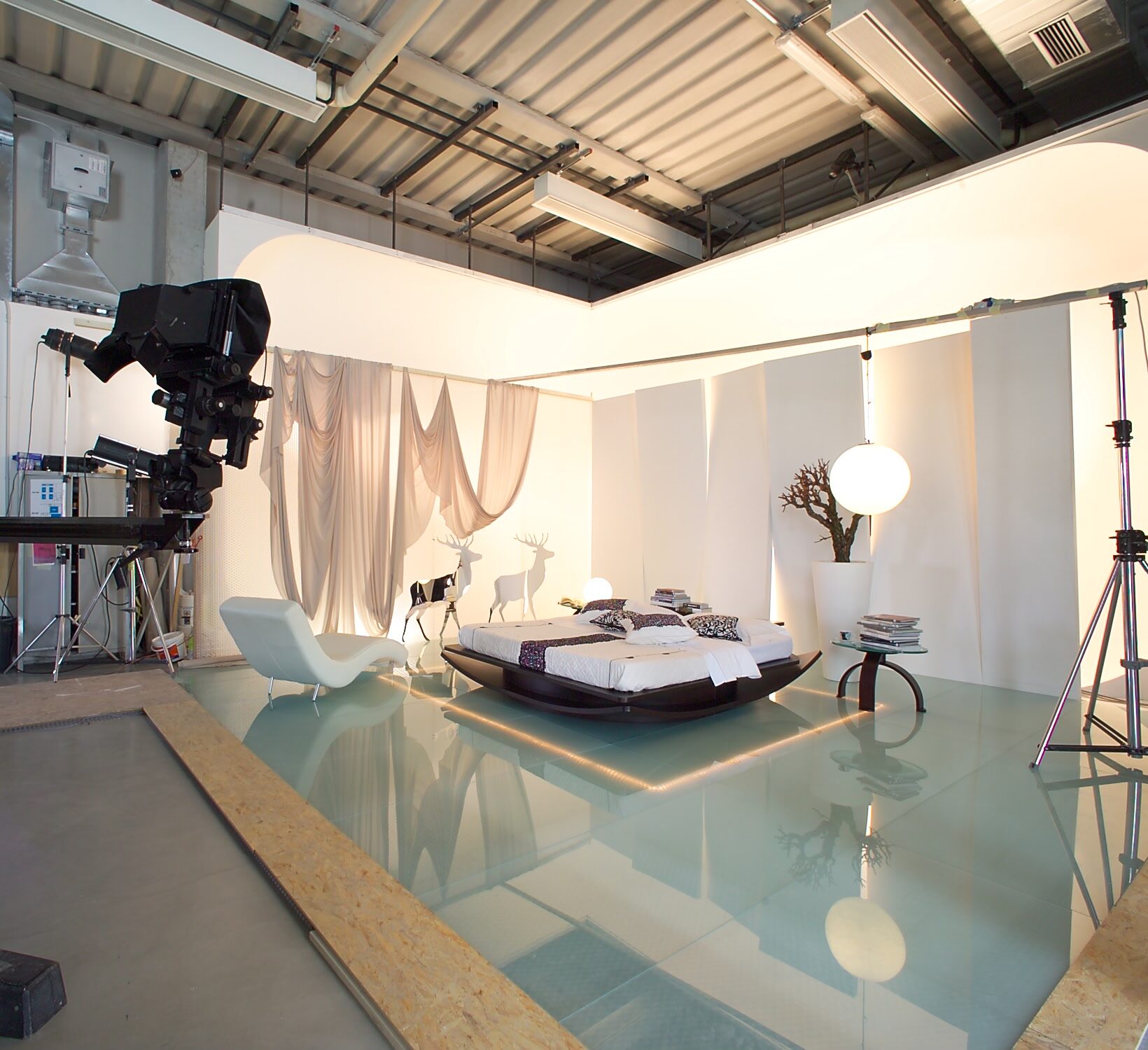set fotografico: camera letto realizzato presso lo studio Sala di Posa Verona